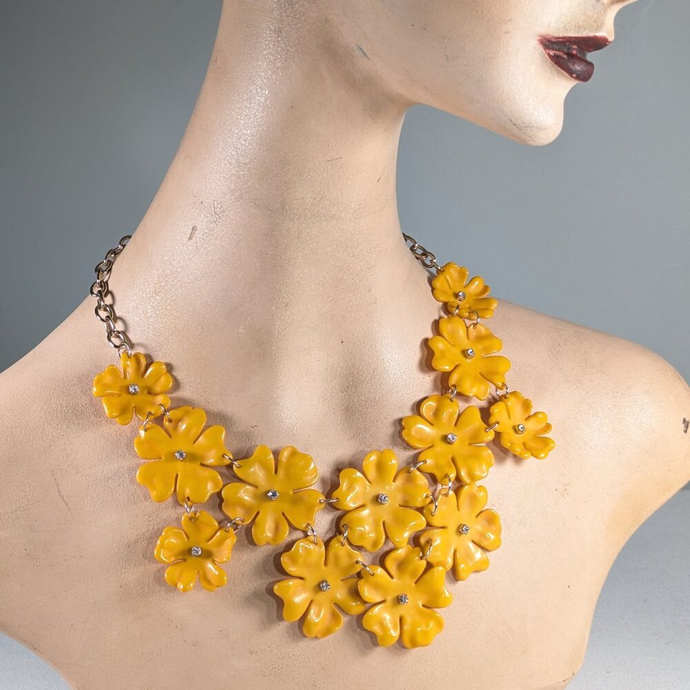Yellow Floral Necklace